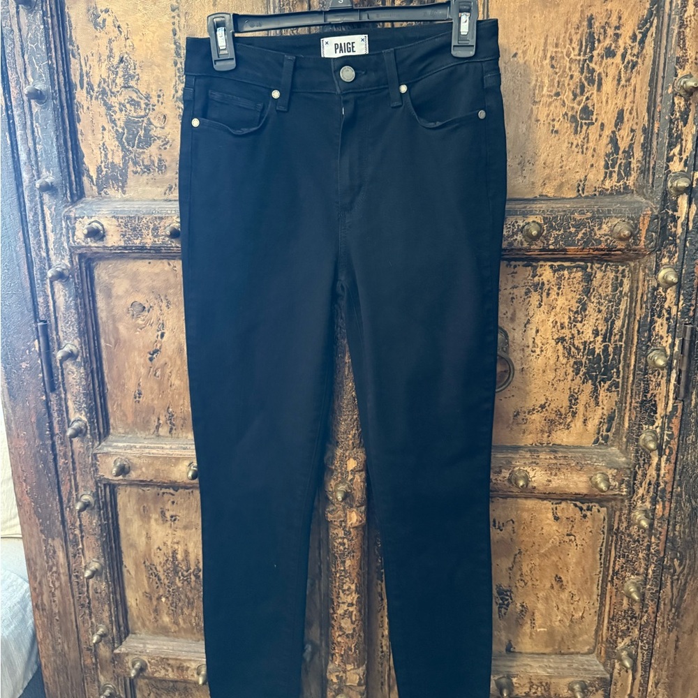 PAIGE Women's Classic Black Skinny Jeans